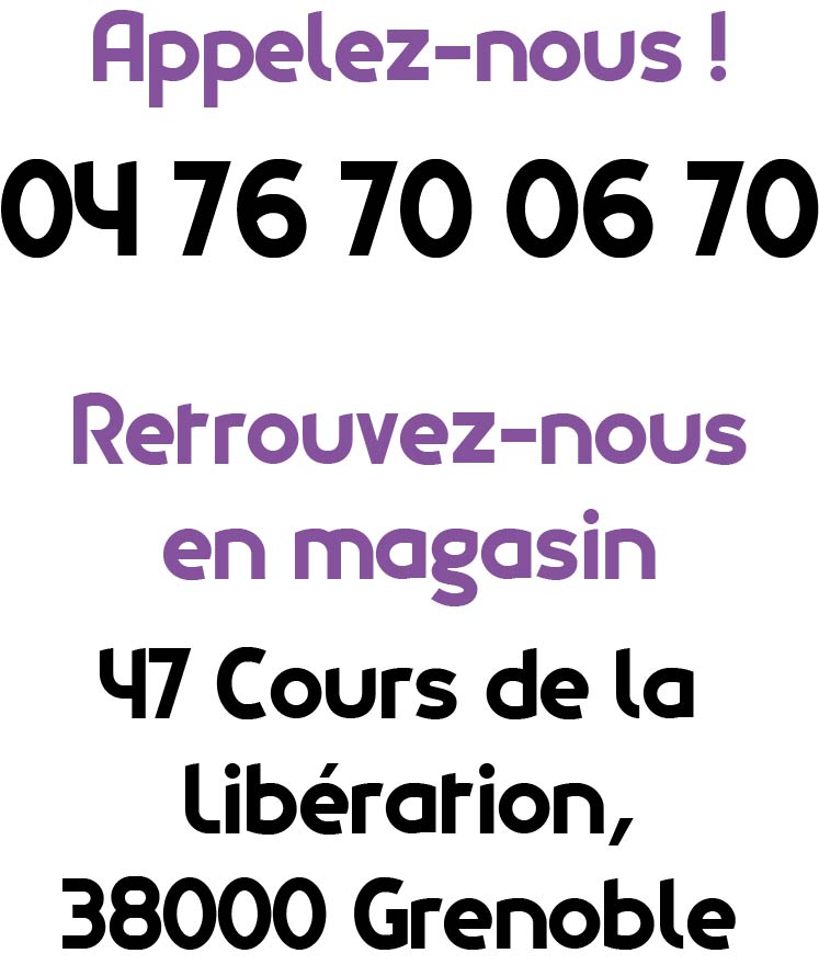 Numéro de téléphone et adresse de Grenoble Informatique : numéro : 04 76 70 06 70 / adresse du magasin : 47 cours de la Libération, 38100 Grenoble